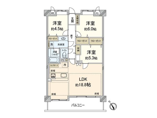 パークハウス高宮二丁目 間取図(平面図) パークハウス高宮二丁目 間取図(平面図)