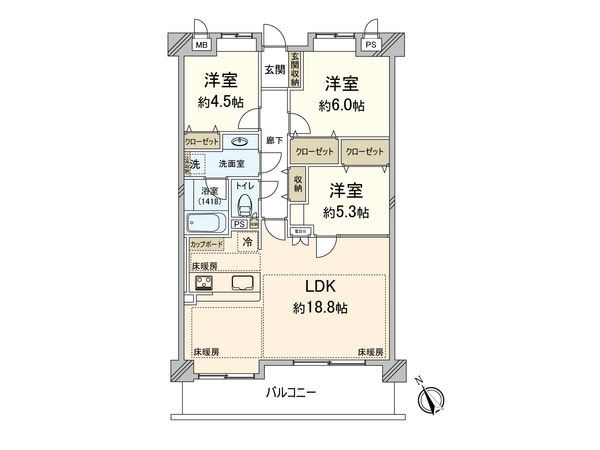 パークハウス高宮二丁目 間取図(平面図) パークハウス高宮二丁目 間取図(平面図)