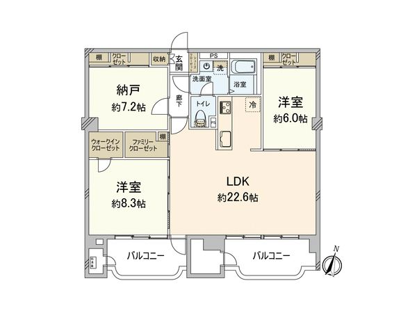 福岡リバーキヤツスル 間取図(平面図) 福岡リバーキヤツスル 間取図(平面図)