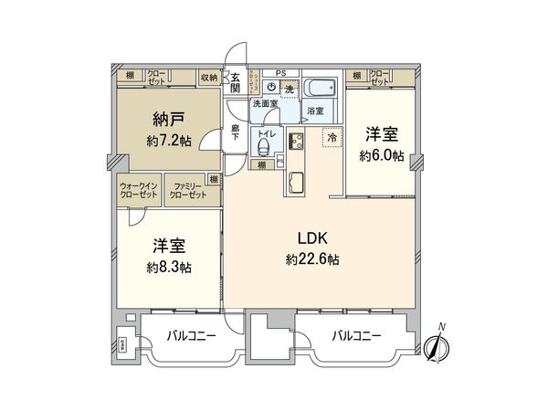 福岡リバーキヤツスル 間取図(平面図) 福岡リバーキヤツスル 間取図(平面図)