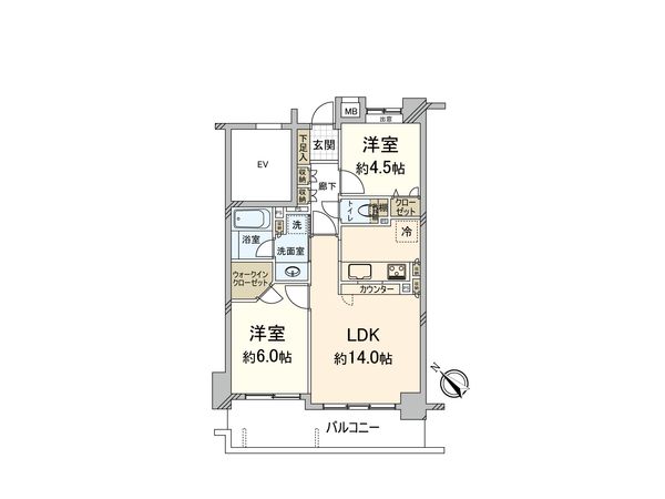 ヒルズ百道 間取図(平面図)