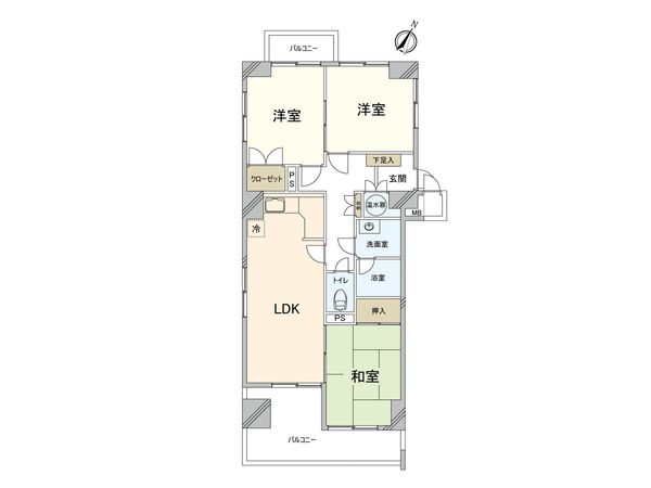 ライオンズマンション警固南 間取図(平面図)