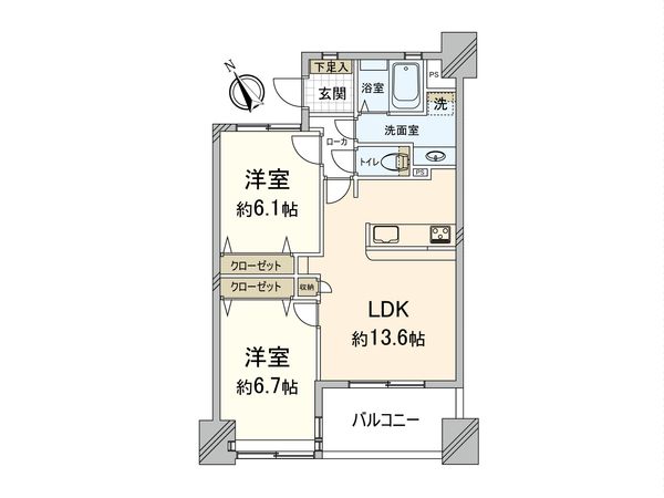 アクロス天神ファーストステージ 間取図(平面図) アクロス天神ファーストステージ 間取図(平面図)