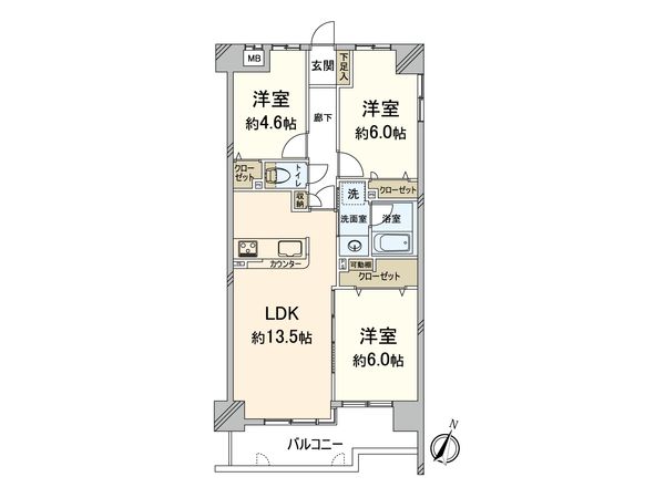藤和シティコープ平尾駅前 間取図(平面図) 藤和シティコープ平尾駅前 間取図(平面図)