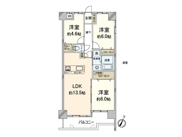 藤和シティコープ平尾駅前 間取図(平面図) 藤和シティコープ平尾駅前 間取図(平面図)