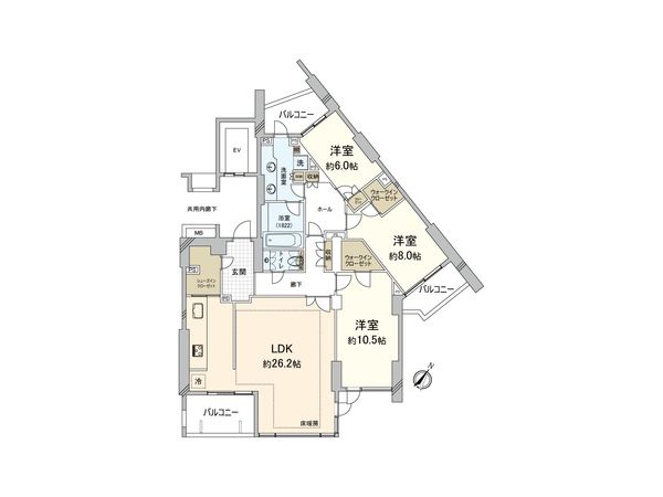 パークプレシャス大濠 間取図(平面図) パークプレシャス大濠 間取図(平面図)
