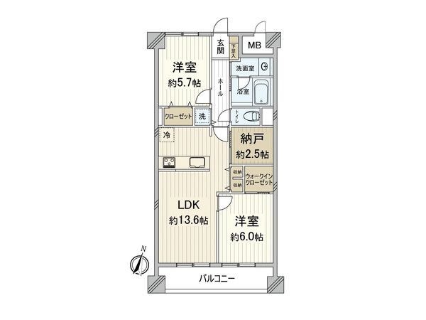藤和薬院コープ 間取図(平面図) 間取図(平面図)