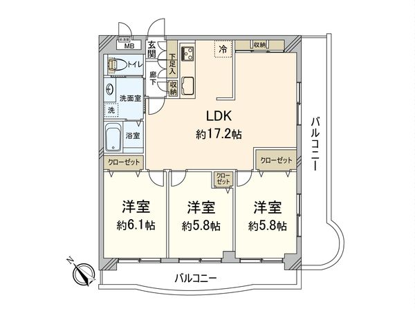 ダイアパレス博多駅前 間取図(平面図) 間取図(平面図)
