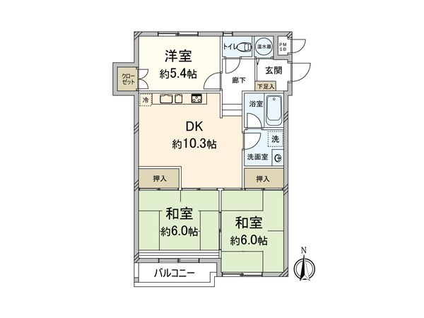 ライオンズマンション鳥飼 間取図(平面図) ライオンズマンション鳥飼 間取図(平面図)