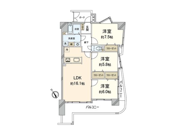 アンピール百年橋 間取図(平面図) アンピール百年橋 間取図(平面図)