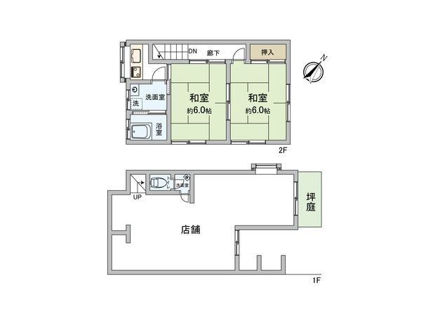 南区那の川一丁目 住宅付店舗 間取図(平面図) 南区那の川一丁目 住宅付店舗 間取図(平面図)