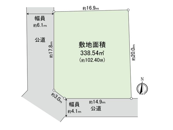 美和台3丁目土地 区画図 美和台3丁目土地 区画図