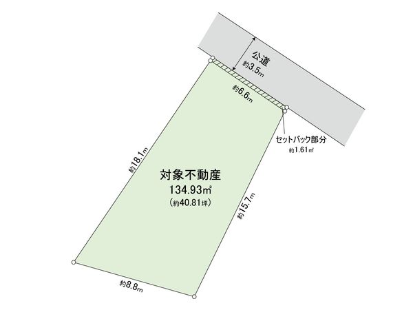 城南区樋井川6丁目土地1号地 区画図