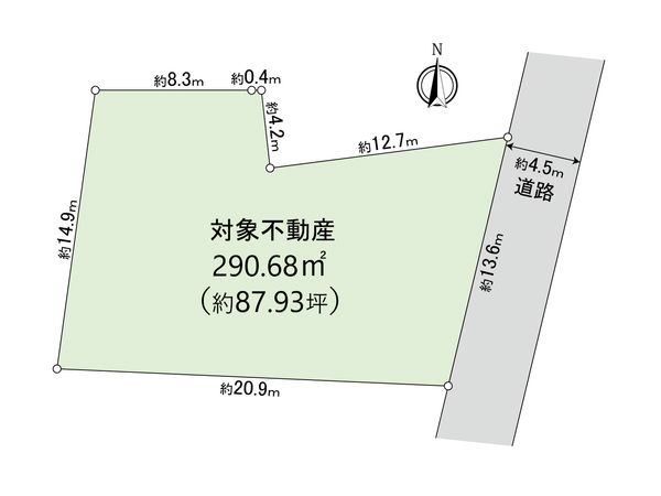 田村七丁目 土地 地形図