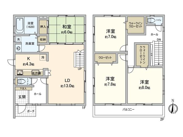 早良区原4丁目戸建 間取図(平面図)