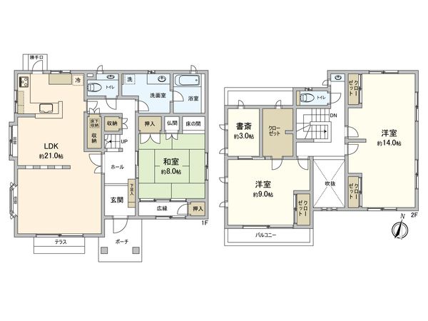 野芥6丁目戸建 間取図(平面図)