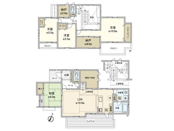 西区室見が丘2丁目戸建 間取図(平面図) 西区室見が丘2丁目戸建 間取図(平面図)