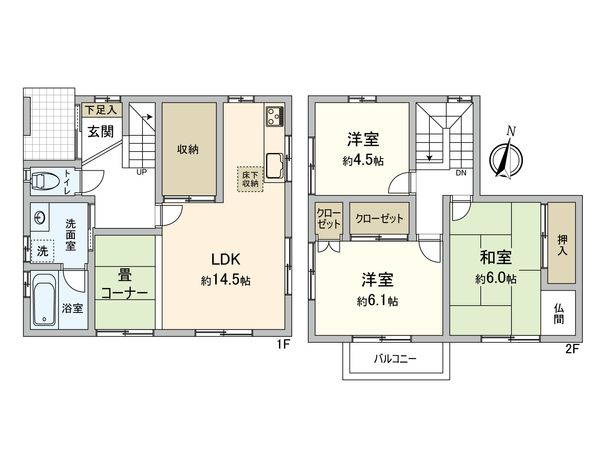 百道3丁目 戸建 間取図(平面図)