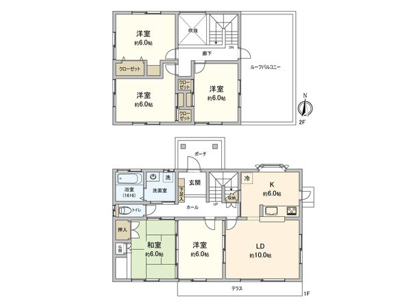 西片江二丁目 戸建 間取図(平面図)