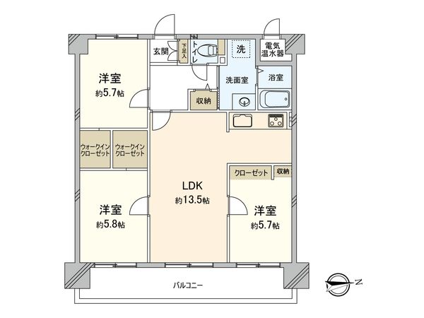 ビブレマンション次郎丸 間取図(平面図)