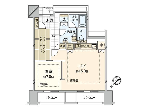 グランドメゾン福岡The Central Luxe 間取図(平面図) グランドメゾン福岡The Central Luxe 間取図(平面図)