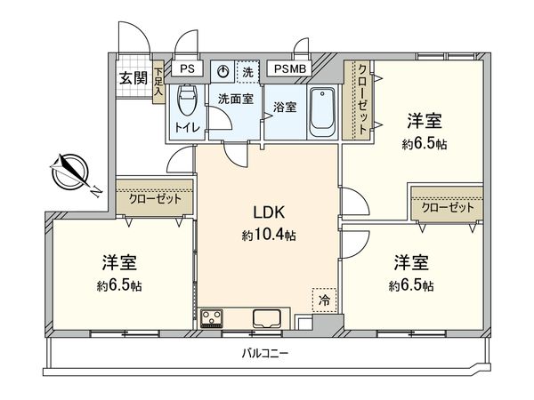 エクセルハイツ大濠公園武家屋敷 間取図(平面図) 間取図(平面図)