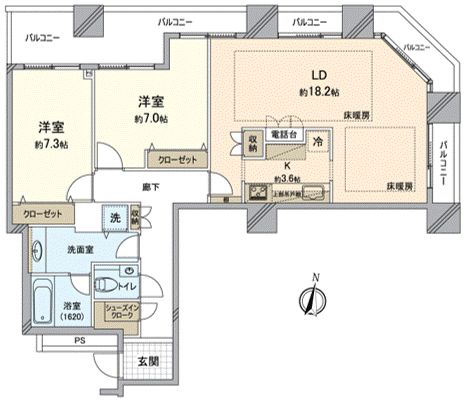 百道タワー 間取図(平面図) 間取図(平面図)