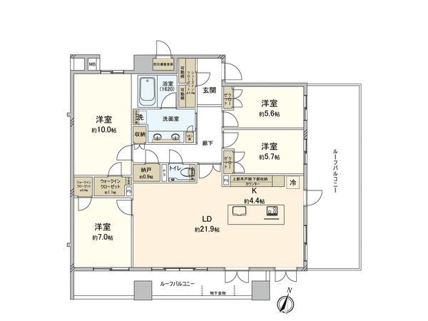 リビオ西新二丁目 間取図(平面図)