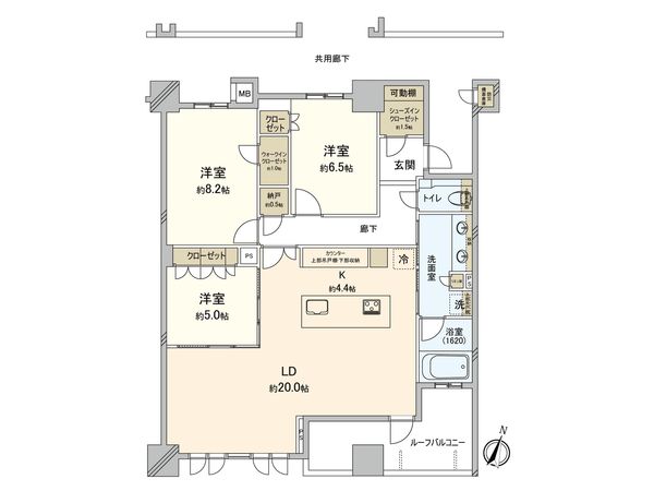 リビオ西新二丁目 間取図(平面図)