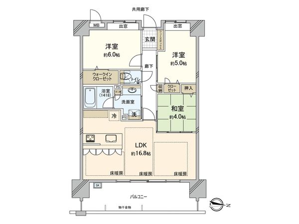 グランドパレス藤崎 間取図(平面図)