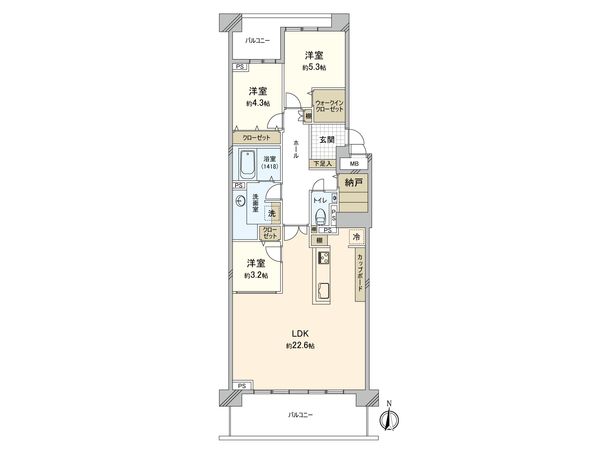 シーサイドももちヴェルデコート 6番館 間取図(平面図) シーサイドももちヴェルデコート 6番館 間取図(平面図)