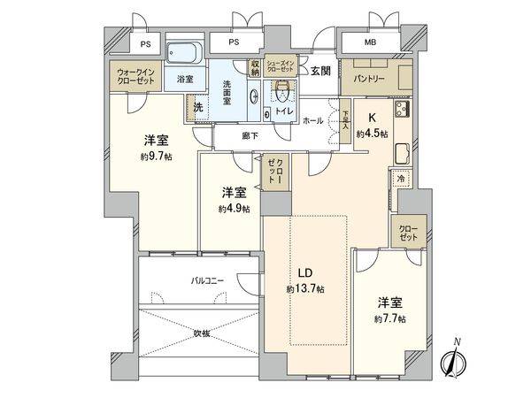 アトモスももち 間取図(平面図)