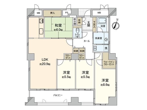 アトモスももち 間取図(平面図) アトモスももち 間取図(平面図)