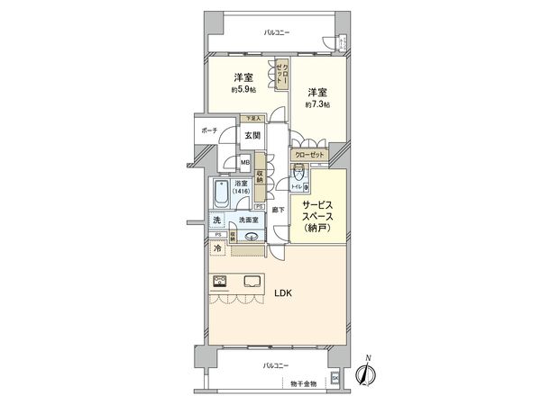 レジデンス百道 間取図(平面図) 間取図(平面図)