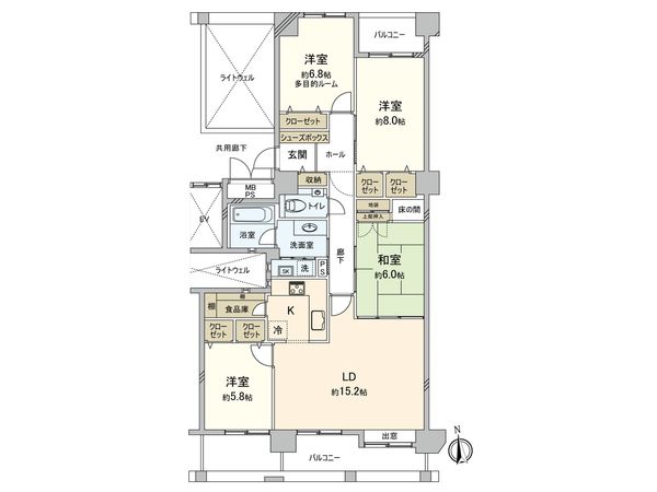 クリスタージュ壱番館 間取図(平面図) クリスタージュ壱番館 間取図(平面図)