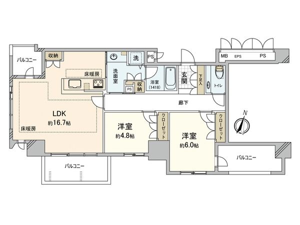 グランドメゾン百道浜 間取図(平面図) グランドメゾン百道浜 間取図(平面図)