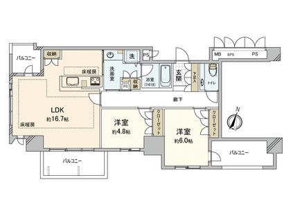 グランドメゾン百道浜 間取図(平面図) 間取図(平面図)