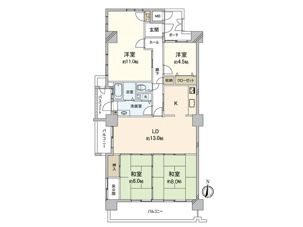 シーサイドももちイーストステージ1号棟 間取図(平面図)