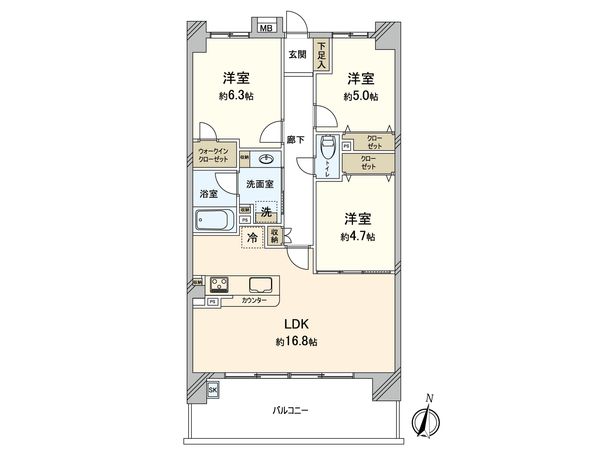 グランフォーレ荒江サウステラス 間取図(平面図) グランフォーレ荒江サウステラス 間取図(平面図)