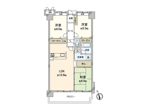 アンピール博多駅 間取図(平面図)