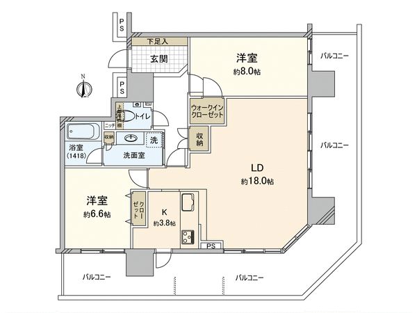 リベーラガーデンI棟(マリナタワー) 間取図(平面図) リベーラガーデンI棟(マリナタワー) 間取図(平面図)
