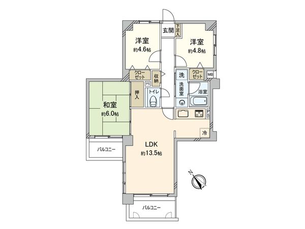 クレストはら南 間取図(平面図) クレストはら南 間取図(平面図)