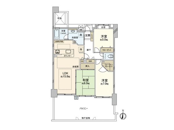 西新百道パークホームズ 間取図(平面図)