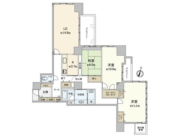 アトモスももち 間取図(平面図) アトモスももち 間取図(平面図)