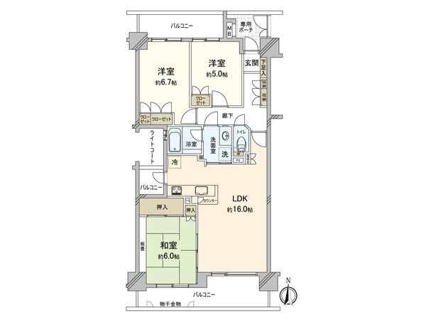 パーク・コート藤崎 間取図(平面図)