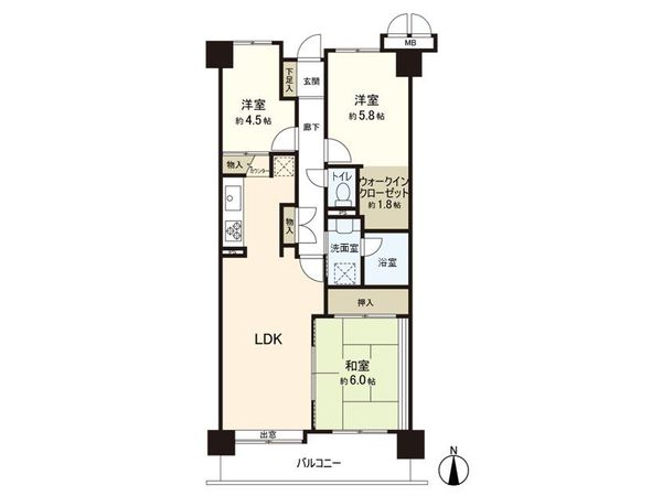 室見パークマンション 間取図(平面図) 室見パークマンション 間取図(平面図)