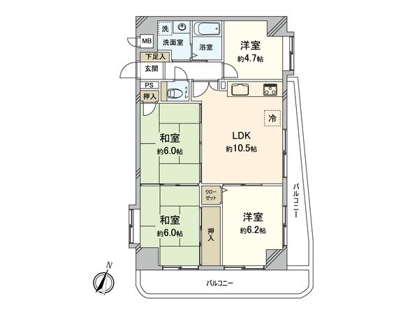 アムール室見二 間取図(平面図) 間取図(平面図)