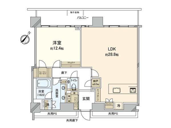 Brillia Tower西新・PRALIVA 間取図(平面図) 間取図(平面図)