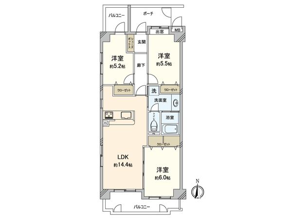 エンゼルハイム飯倉 間取図(平面図) 間取図(平面図)