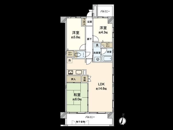 エテルナ高取 間取図(平面図) エテルナ高取 間取図(平面図)